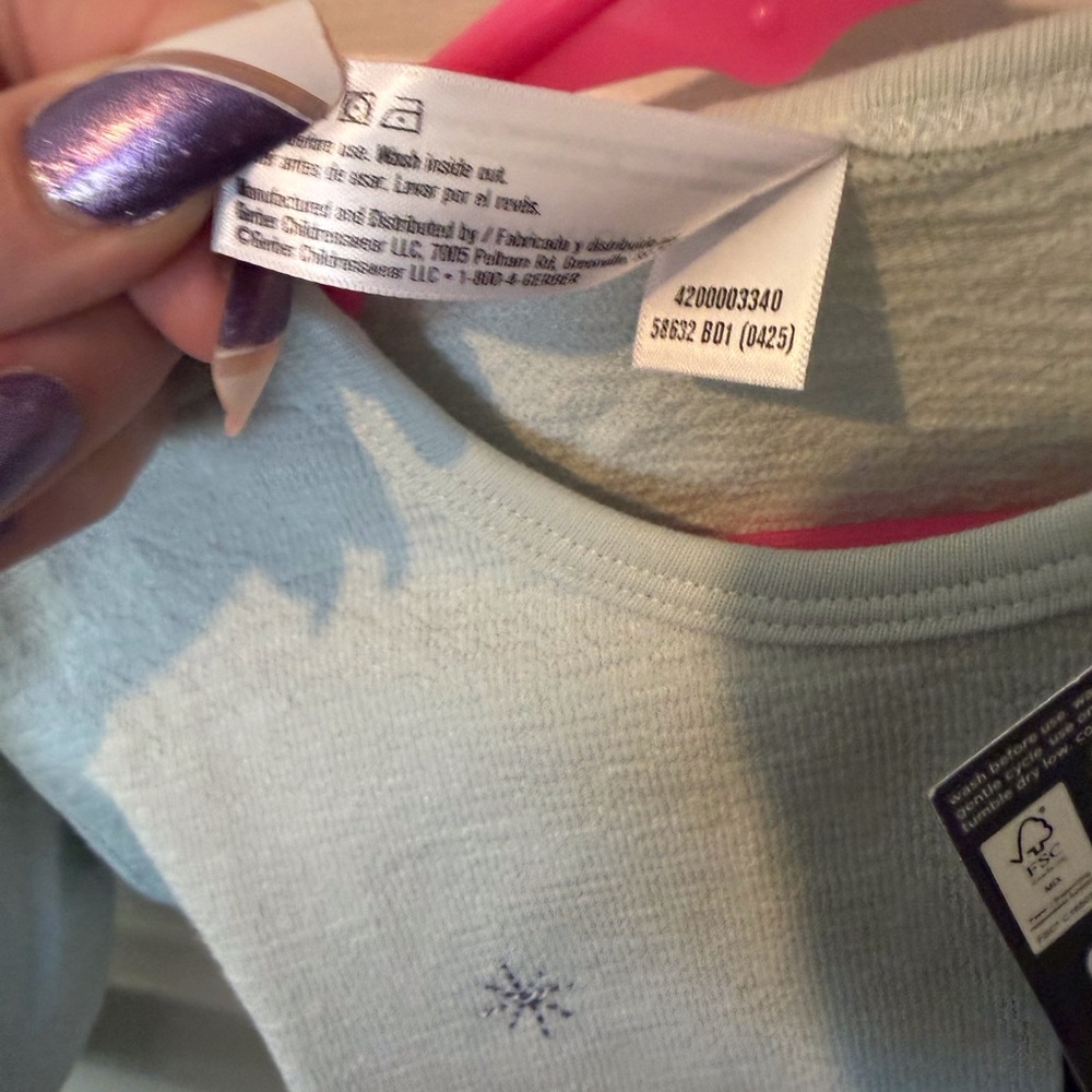 Gerber Mint Green Long-Sleeve Tee with Space Motif - Picture 5 of 8